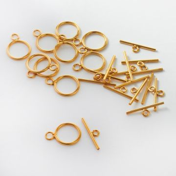 Srebne zapięcie toggle kółeczko z patyczkiem AG925 13,5mm