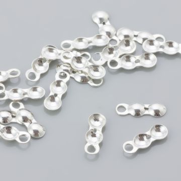 Srebrne łapaczki końcówki do korali jabłuszka AG925 4mm