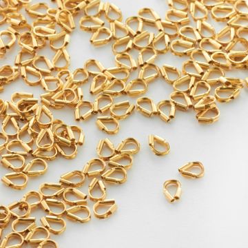 Srebrne końcówki skobelki do linek AG925 pozłacane 4mm