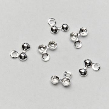 Srebrne łapaczki do linek i sznurków boczne AG925 3mm