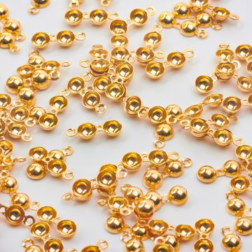 Srebrne łapaczki dziewczynki  do linek AG925 pozłacane 5mm