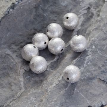 Srebrne satynowe kulki AG925 10.5mm