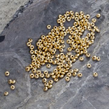 Srebrny koralik AG925 pozłacany 2.5mm