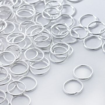 Srebrny łącznik koło gładkie  AG925 srebrny 10mm