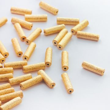 Srebrny korali walec satynowy AG925 pozłacany 9mm