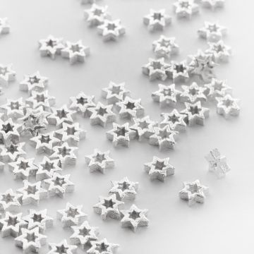 Srebrny koralik gwiazda wycięta AG925 6mm