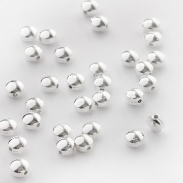 Srebrny koralik dysk gładki AG925 5mm