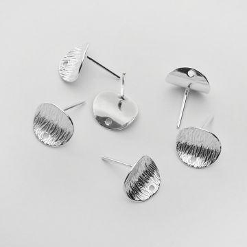 Srebrne sztyfty koła wygięte do podwieszania AG925 12mm