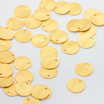 Srebrna zawieszka kółko satynowe AG925 pozłacane 10mm