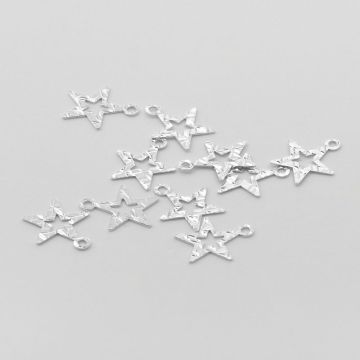 Srebrna zawieszka gwiazdka z cięciem diamentowym AG925 11mm