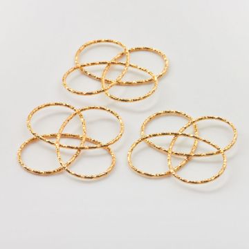 Srebrny łącznik/zawieszka kwiatek pleciony z drutu diamentowego AG925 pozłacany 29mm