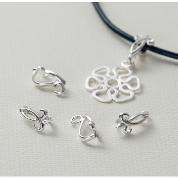 Srebrna krawatka ozdobna nożyczki A925 12.5mm