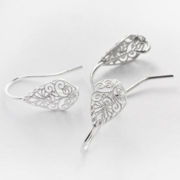 Srebrne bigle ozdobne filigranowe AG925 19mm