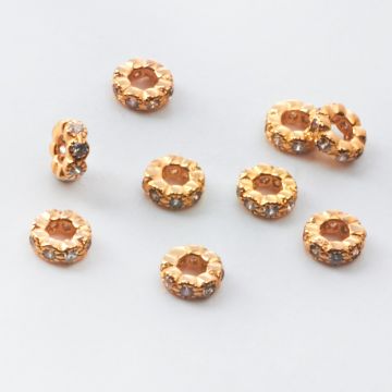 Srebrna oponka z cyrkoniami AG925 pozłacana 4mm