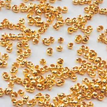 Srebrny crimp cover AG925 pozłacany 3,5mm