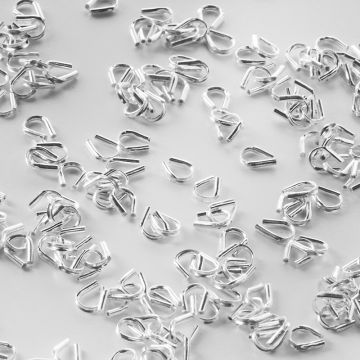 Srebrne końcówki do linek i nici skobelki AG925 6x5mm