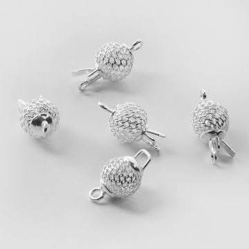 Srebrne zapięcie szufladkowe kulka ażurowa AG925 28mm