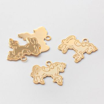 Srebrna zawieszka koń AG925 pozłacana 13,5mm