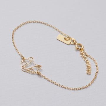 Bransoletka złocona z panterą AG925 16.5 cm