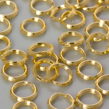 Srebrne kółeczka sprężynki AG925 pozłacane 6mm