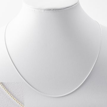 Srebrny łańcuszek lisi ogon z przedłużką  AG925 45cm