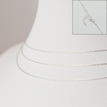 Srebrny łańcuszek z przedłużką cardano AG925 44cm