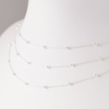 Srebrny łańcuszek simple z kuleczkami AG925 2.5mm