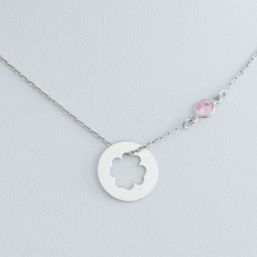 Naszyjnik srebro rodowane koniczynka 45cm, AG925