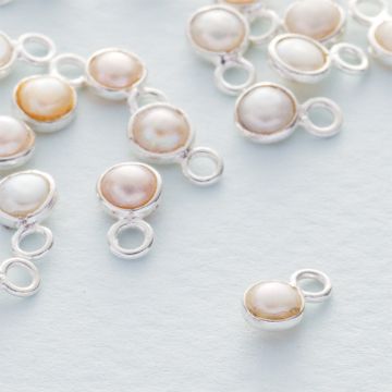 Perła naturalna zawieszka w okuciu AG925 3mm Perła naturalna zawieszka w okuciu AG925 3mm