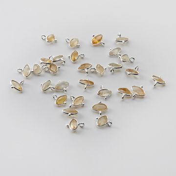 Srebrna zawieszka cytryn w srebrnym okuciu AG925 7,5mm