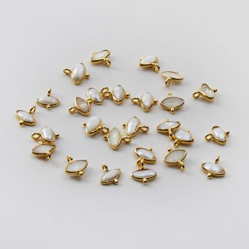 Srebrna zawieszka perła naturalna w srebrnym okuciu AG925 pozłacana 7mm