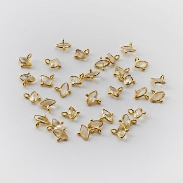 Srebrna zawieszka cytryn w srebrnym okuciu AG925 pozłacana 7mm Srebrna zawieszka cytryn w srebrnym okuciu AG925 pozłacana 7mm