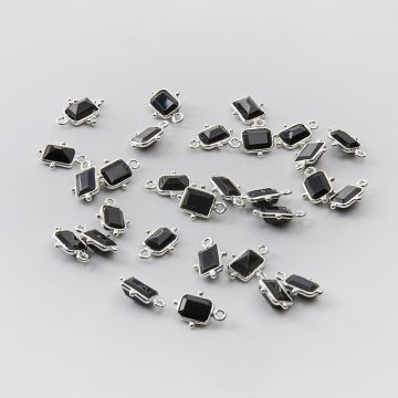 Srebrna zawieszka onyks w srebrnym okuciu AG925 7x5mm