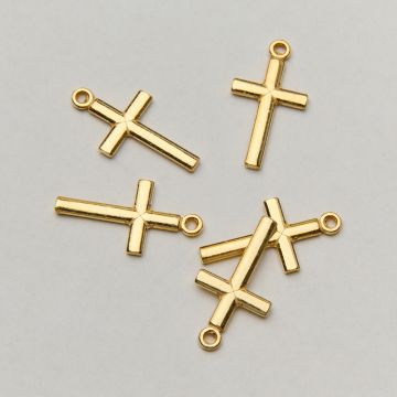 Srebrna zawieszka krzyż AG925 pozłacana 19,5mm