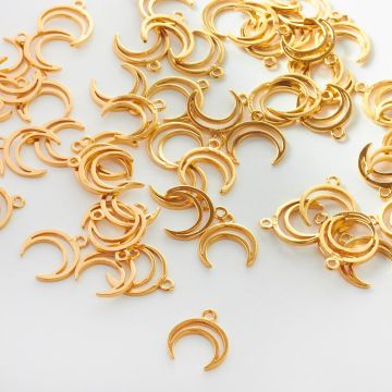 Srebrna zawieszka róg obfitośći wycięty AG925 pozłacany 13,5mm