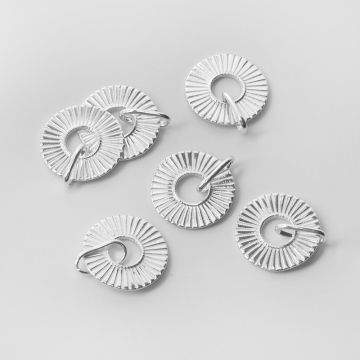 Srebrna zawieszka koło ryflowane AG925 24mm