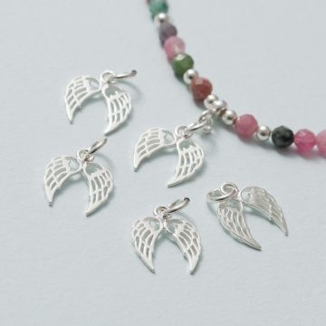 Zawieszka srebrna dwa skrzydła 12 mm AG925