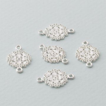 Rozgałęźnik ażurowy mandala 3 AG925 17x11mm srebrny