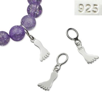 Srebrna zawieszka stópka 18mm AG925