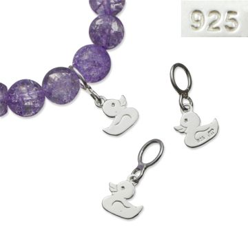 Srebrna zawieszka kaczuszka 12mm AG925