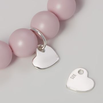 Srebrna celebrytka serce 8mm AG925