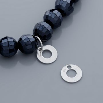 Srebrna celebrytka kółko wycięte AG925 10mm