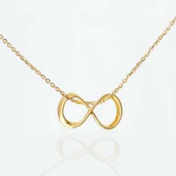 Srebrna zawieszka nieskończoność AG925 pozłacana 18mm