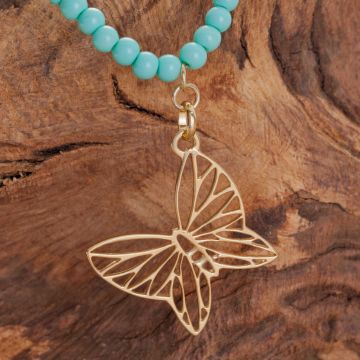 Srebrna zawieszka motyl ażurowy AG925 pozłacany 32mm