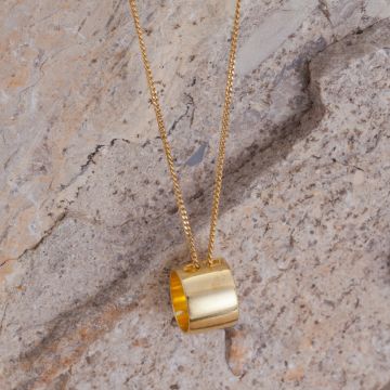 Srebrna zawieszka kółko AG925 pozłacane 9mm