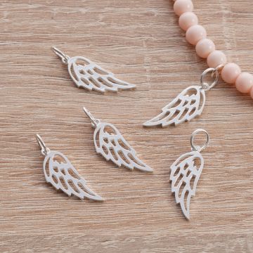 Srebrne skrzydło ażurowe AG925 26,5x10mm