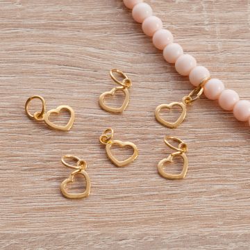 Srebrne serce wycięte AG925 pozłacane 10x8,5mm