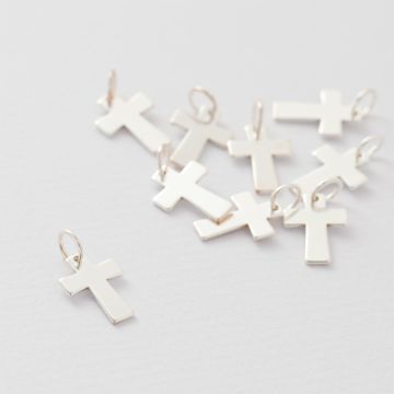 Srebrna zawieszka gładki krzyż AG925 16x11mm