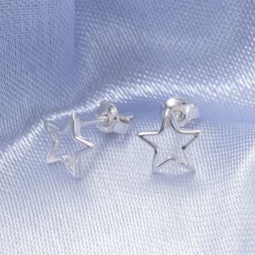 Srebrne kolczyki gwiazdki AG925 8.5mm