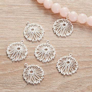 Srebrna zawieszka kwiat ostu 18mm AG925